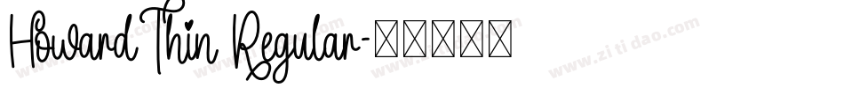 HowardThin Regular字体转换